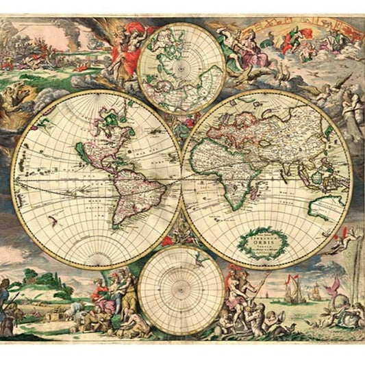 500 Pieces Map 1689 Michelangelo Wooden Jigsaw Puzzle